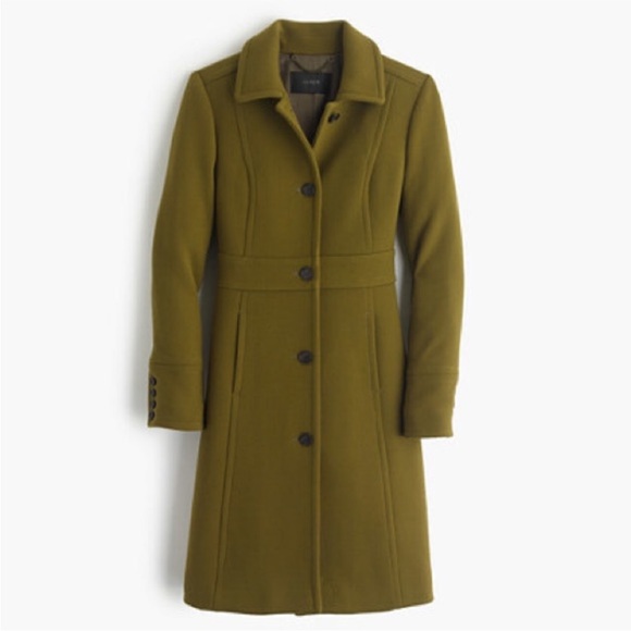 J. Crew Warm Olive Wool Lady Day Green thinsulate Coat 6 - Picture 4 of 15